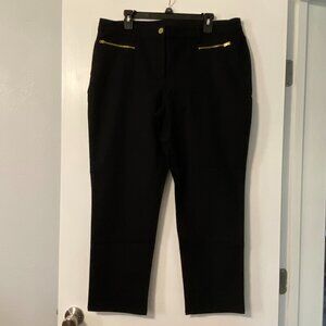Chico's So Slimming Size 3 (16) Black Ankle Jeans Zip Pocket Accent NWOT